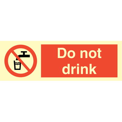 Do not drink 100x300 mm