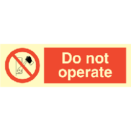 Do not operate 100x300 mm