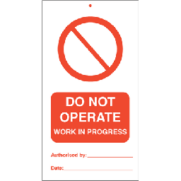 [17-J-125053] Do not operate Work in progress 140x75 mm