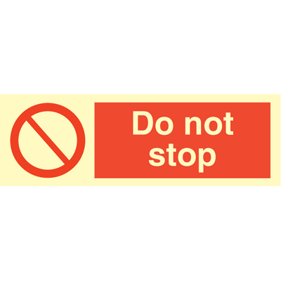 Do not stop 100x300 mm