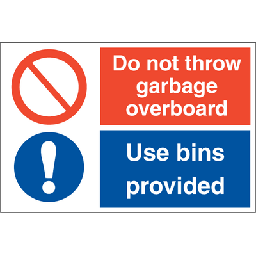 Do not throw garbage overboard 200x300