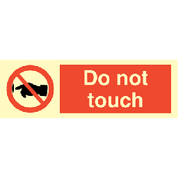 Do not touch 100x300 mm