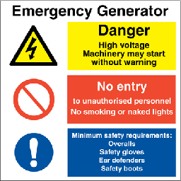 Emergency generator 300x300 mm