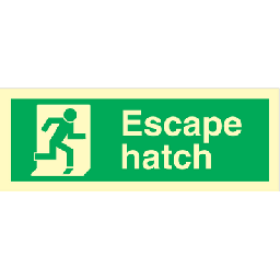 Escape hatch - Photoluminescent Self Adhesive Vinyl