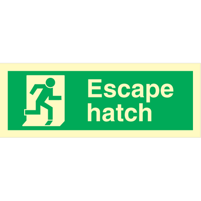 Escape hatch - Photoluminescent Self Adhesive Vinyl