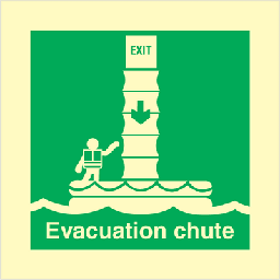 Evacuation chute 150x150 mm