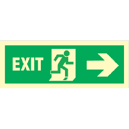 Exit right, arrow right Efterlysende selvklæbende