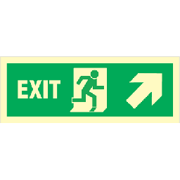 Exit right/up, arrow up Efterlysende selvklæbende