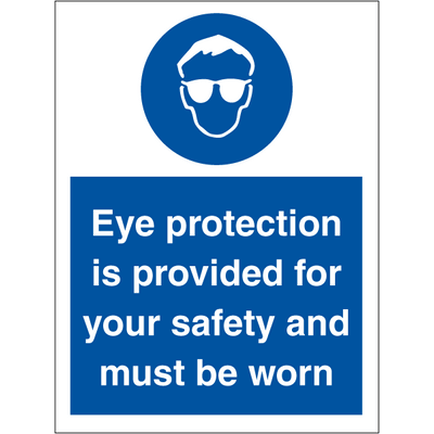 Eyeprotection is provided for 200x150 mm