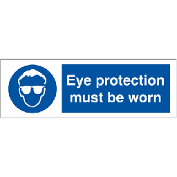 Eye protection must - 100 x 300 mm