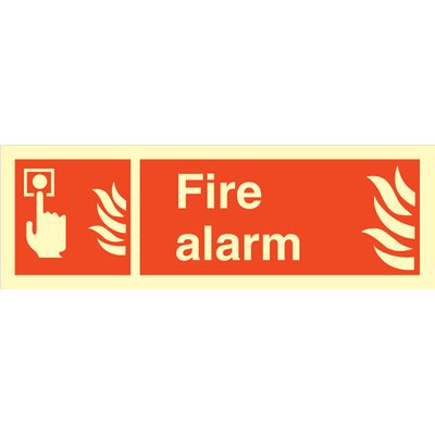 Fire alarm - 100 x 300 mm, efterlysende