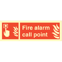 Fire alarm call point - 100 x 300 mm, efterlysende