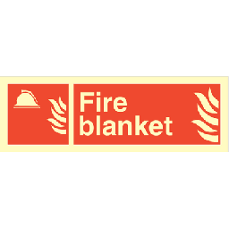 Fire blanket - 100 x 300 mm, efterlysende