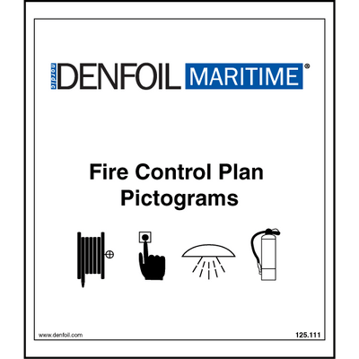 [17-J-125111] Fire control symbols booklet 10mm - Self Adhesive Vinyl - 10 x 10 mm