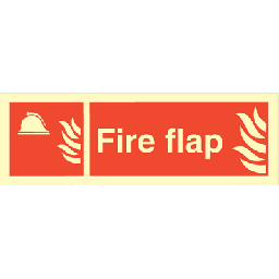 Fire flap, 100 x 300 mm