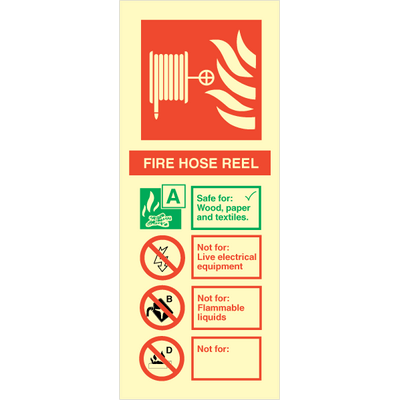 Fire Hose Reel, Safe for: wood paper and textiles. 200 x 80 mm