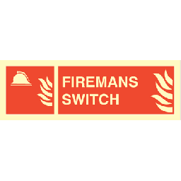 Firemans switch, 100 x 300 mm