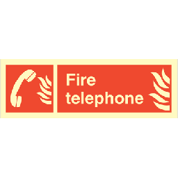 Fire telephone, 100 x 300 mm