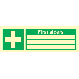 [17-J-102203] First aiders, 100 x 300 mm