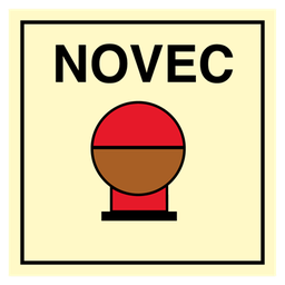 Fixed NOVEC Fire Extinguisher - IMO Sign