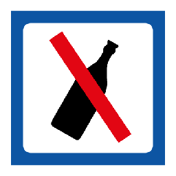 Flasker forbudt - piktogram