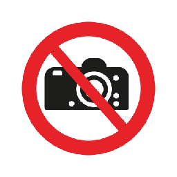 Fotografering forbudt - Selvklæbende vinyl