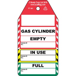 [30-306718] Gas Cylinder - 3 part tag