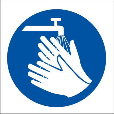 Hand wash only, 150 x 150 mm
