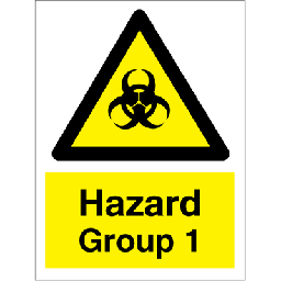 Hazard Group 1, 200 x 150 mm
