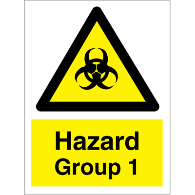Hazard Group 1, 200 x 150 mm