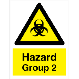 Hazard Group 2, 200 x 150 mm