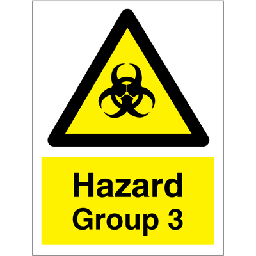 Hazard Group 3, 200 x 150 mm