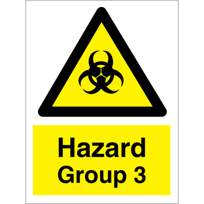 Hazard Group 3, 200 x 150 mm