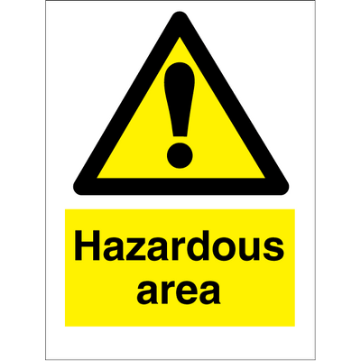 Hazardous area, 200 x 150 mm