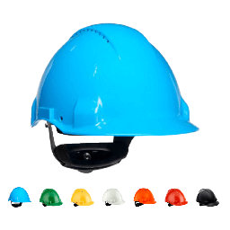 3M G3000 Sikkerhedshjelm med stilleskrue, kort skygge og UV-indikator str 54-62 cm vægt 340 gram