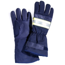 Blå Brandmands Handske til beskyttelse mod varme og flammer, tåler op til 250 c grader i 15 sekunder før indersiden stiger 10c , Flame AIB 659