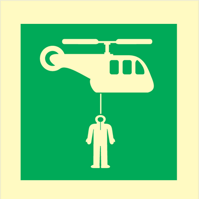 Helicopter pickup area, 150 x 150 mm
