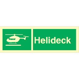 [17-102022PVHR] Helideck - Photoluminescent Self Adhesive Vinyl - 100 x 300 mm