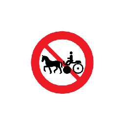 Hestevogn og lignende forbudt C 24,2 forbudstavle