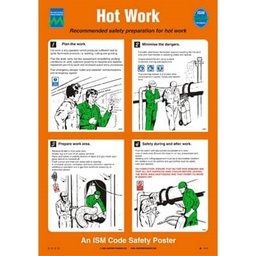 [17-J-125217G] Hot Work - Recommended safety preparation for hot work, 475 x 300 mm