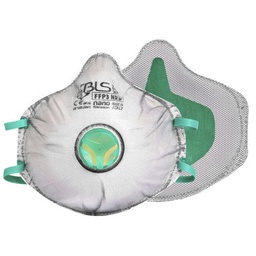 [28-BL-ZERO-31-5] BLS Zero 31, FFP3 R D filtermaske med udåndings ventil, beskytter mod luftbårne nano partikler og filtrerer 99,92 % luftbårne virus, samt asbest partikler, masken kan genanvendes