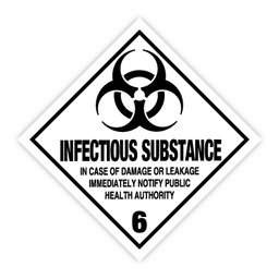 [17-J-132305MF] Infectious substance kl. 6 fareseddel - Magnetfolie - 250 x 250 mm