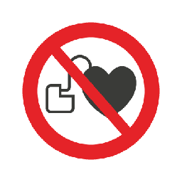 Ingen adgang for personer m/pacemaker, plast