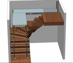 Mobil trappe platform, SPS, til arbejde over trapper eller lignende, Standard model