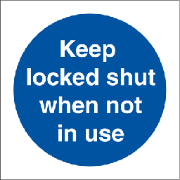 Keep locked shut 150 x 150 mm