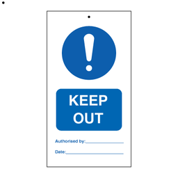 [17-J-125066] Keep Out (packed in 10) 140 x 75 mm