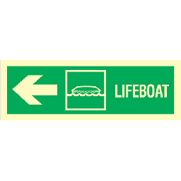 [17-100062] Lifeboat arrow left 100 x 300 mm