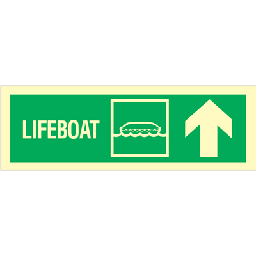 [17-J-100065] Lifeboat arrow up right 100 x 300 mm