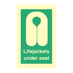 Lifejackets under seat 250 x 150 mm