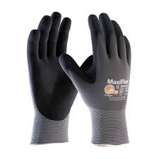 ATG Maxiflex 34-874 Industrihandske til lette opgaver, nylonfor, polyurethan belægning i håndfladen og på fingerspidser, længde 200 til 230 mm  REST SALG SÅ LÆNGE LAGER HAVES